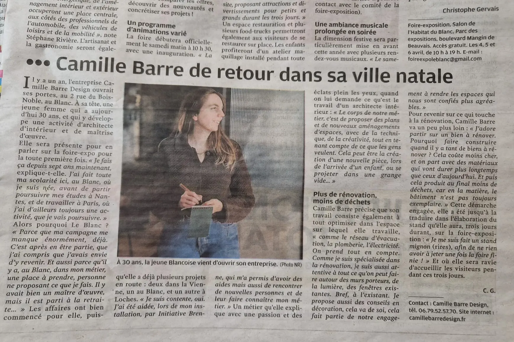 Publication dans la nouvelle république